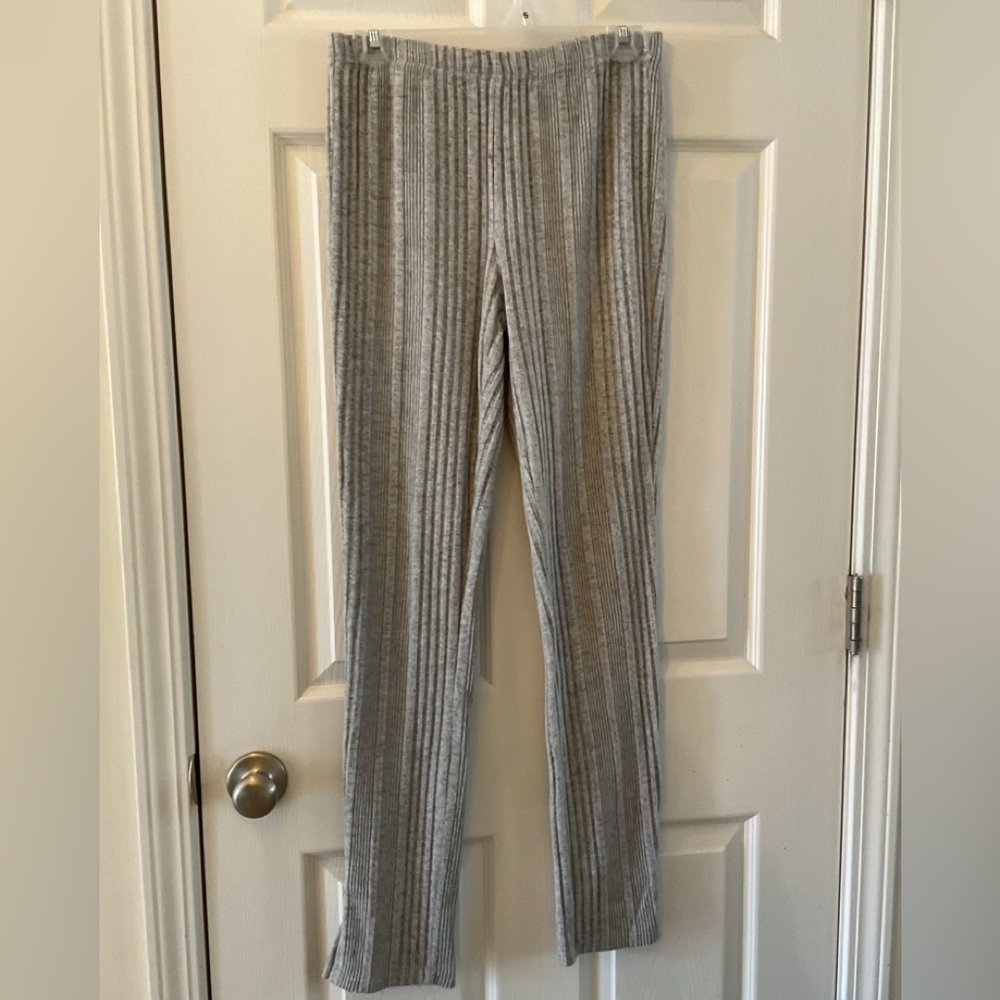 SHEIN Womens Ribbed Gray Size Petite Large Leggings